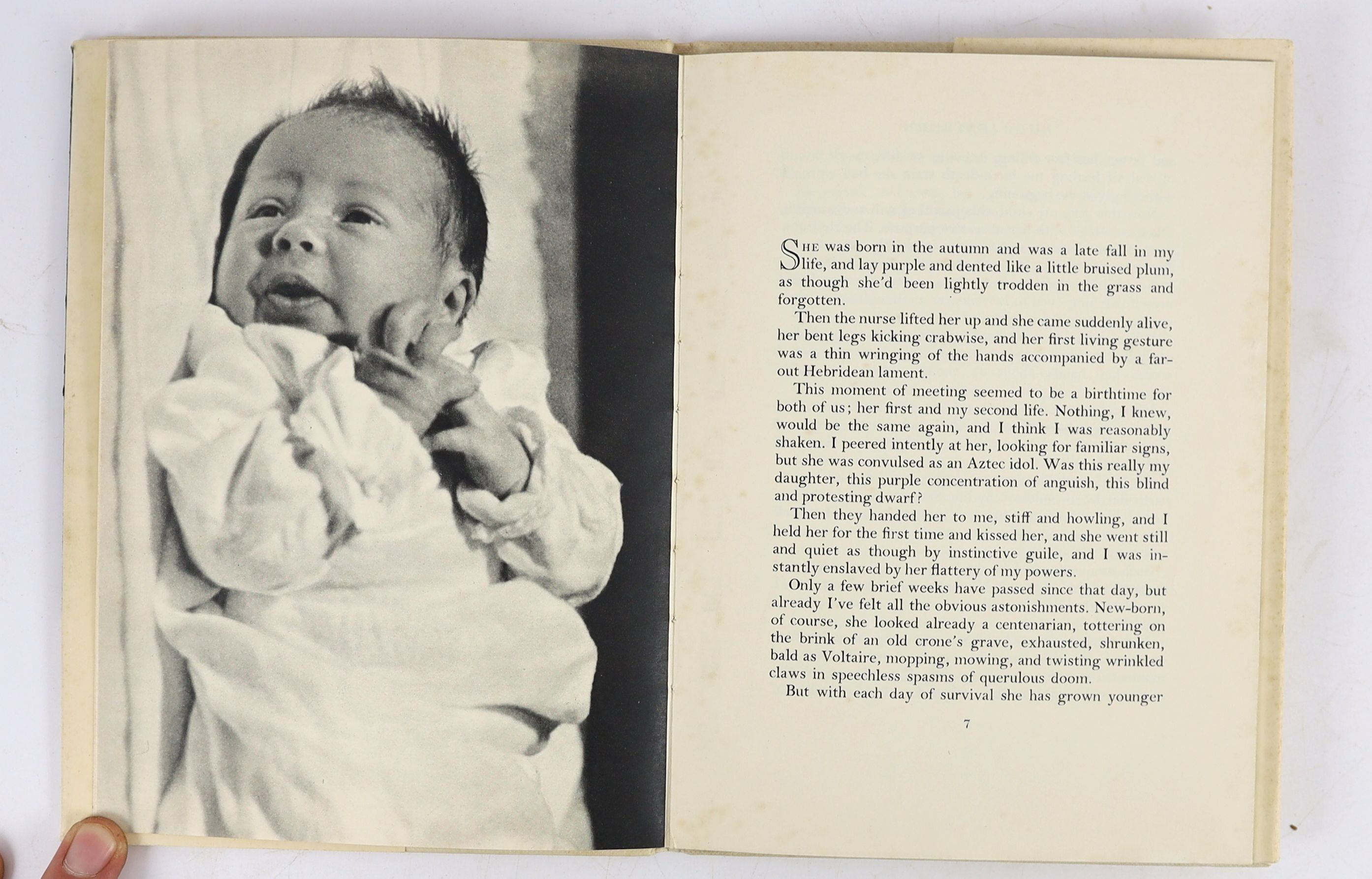 Lee, Laurie - The First Born, signed in ink on front fly leaf, 8vo, cloth with unclipped d/j, The Hogarth Press, London, 1964